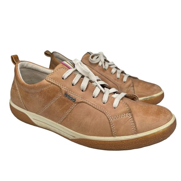 Ecco Shoes - Ecco Chase Leather Sneaker Tan Light Brown Comfort Casual Women’s Shoes